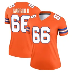 Women's Nick Gargiulo Denver Broncos No.66 Legend Alternate Mile High Collection 1977 Throwback Jersey - Orange