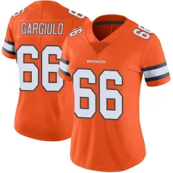 Women's Nick Gargiulo Denver Broncos No.66 Limited Color Rush Vapor Untouchable Jersey - Orange