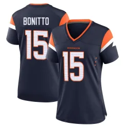Women's Nik Bonitto Denver Broncos No.15 Game Alternate Jersey - Navy