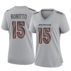 Women's Nik Bonitto Denver Broncos No.15 Game Atmosphere Fashion Jersey - Gray