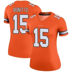 Women's Nik Bonitto Denver Broncos No.15 Legend Color Rush Jersey - Orange