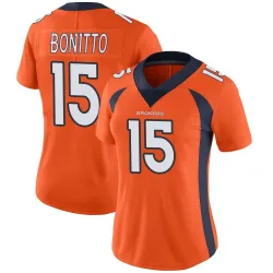 Women's Nik Bonitto Denver Broncos No.15 Limited Team Color Vapor Untouchable Jersey - Orange