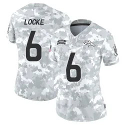 Women's P.J. Locke Denver Broncos No.6 Limited 2024 Salute to Service Jersey - Arctic Camo