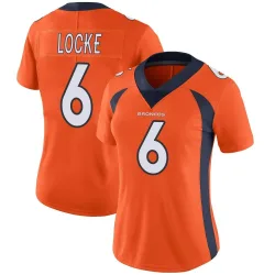 Women's P.J. Locke Denver Broncos No.6 Limited Team Color Vapor Untouchable Jersey - Orange