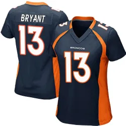 Women's Pat Bryant Denver Broncos No.13 Game Alternate Jersey - Navy Blue