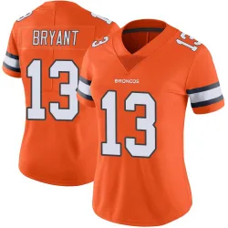 Women's Pat Bryant Denver Broncos No.13 Limited Color Rush Vapor Untouchable Jersey - Orange