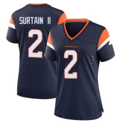 Women's Pat Surtain II Denver Broncos No.2 Game Alternate Jersey - Navy
