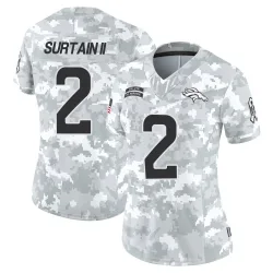 Women's Pat Surtain II Denver Broncos No.2 Limited 2024 Salute to Service Jersey - Arctic Camo
