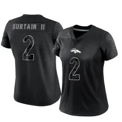 Women's Pat Surtain II Denver Broncos No.2 Limited Reflective Jersey - Black