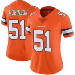 Women's Que Robinson Denver Broncos No.51 Limited Color Rush Vapor Untouchable Jersey - Orange