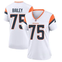 Women's Quinn Bailey Denver Broncos No.75 Game 2nd Jersey - White