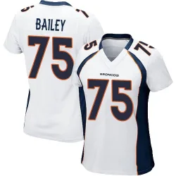 Women's Quinn Bailey Denver Broncos No.75 Game Jersey - White
