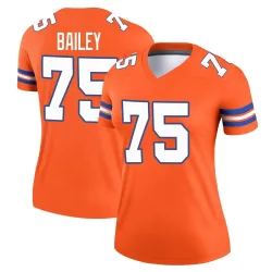 Women's Quinn Bailey Denver Broncos No.75 Legend Alternate Mile High Collection 1977 Throwback Jersey - Orange