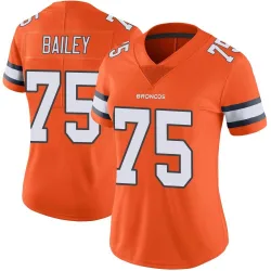 Women's Quinn Bailey Denver Broncos No.75 Limited Color Rush Vapor Untouchable Jersey - Orange
