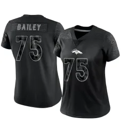 Women's Quinn Bailey Denver Broncos No.75 Limited Reflective Jersey - Black