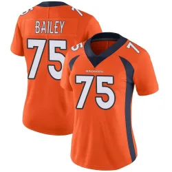 Women's Quinn Bailey Denver Broncos No.75 Limited Team Color Vapor Untouchable Jersey - Orange
