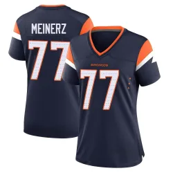 Women's Quinn Meinerz Denver Broncos No.77 Game Alternate Jersey - Navy