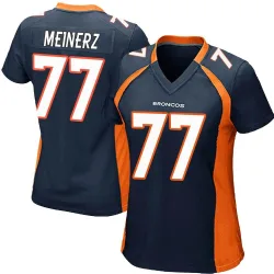 Women's Quinn Meinerz Denver Broncos No.77 Game Alternate Jersey - Navy Blue