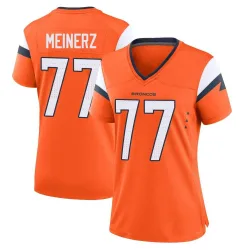Women's Quinn Meinerz Denver Broncos No.77 Game Jersey - Orange