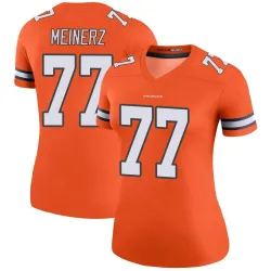 Women's Quinn Meinerz Denver Broncos No.77 Legend Color Rush Jersey - Orange