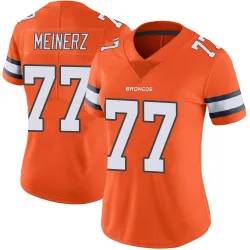 Women's Quinn Meinerz Denver Broncos No.77 Limited Color Rush Vapor Untouchable Jersey - Orange