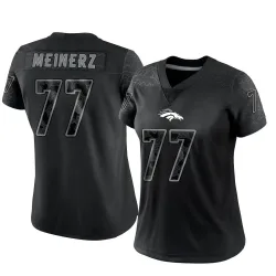 Women's Quinn Meinerz Denver Broncos No.77 Limited Reflective Jersey - Black
