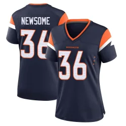 Women's Quinton Newsome Denver Broncos No.36 Game Alternate Jersey - Navy