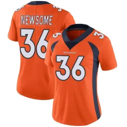 Women's Quinton Newsome Denver Broncos No.36 Limited Team Color Vapor Untouchable Jersey - Orange