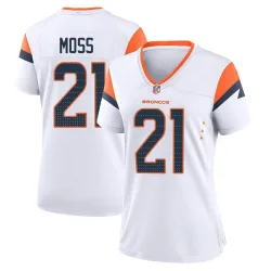 Women's Riley Moss Denver Broncos No.21 Game 2nd Jersey - White