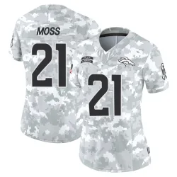 Women's Riley Moss Denver Broncos No.21 Limited 2024 Salute to Service Jersey - Arctic Camo