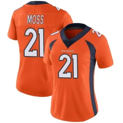 Women's Riley Moss Denver Broncos No.21 Limited Team Color Vapor Untouchable Jersey - Orange