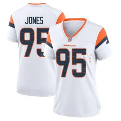 Women's Sai'vion Jones Denver Broncos No.95 Game 2nd Jersey - White