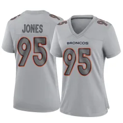 Women's Sai'vion Jones Denver Broncos No.95 Game Atmosphere Fashion Jersey - Gray