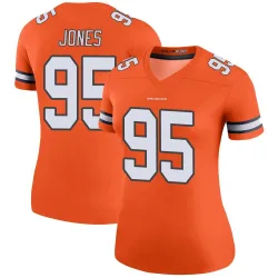Women's Sai'vion Jones Denver Broncos No.95 Legend Color Rush Jersey - Orange
