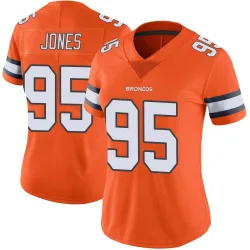 Women's Sai'vion Jones Denver Broncos No.95 Limited Color Rush Vapor Untouchable Jersey - Orange