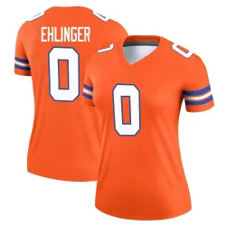 Women's Sam Ehlinger Denver Broncos No.0 Legend Alternate Mile High Collection 1977 Throwback Jersey - Orange