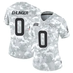 Women's Sam Ehlinger Denver Broncos No.0 Limited 2024 Salute to Service Jersey - Arctic Camo