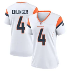 Women's Sam Ehlinger Denver Broncos No.4 Game 2nd Jersey - White
