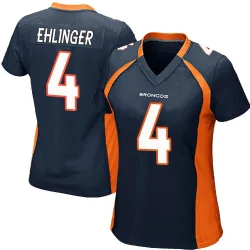 Women's Sam Ehlinger Denver Broncos No.4 Game Alternate Jersey - Navy Blue