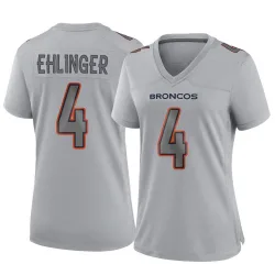 Women's Sam Ehlinger Denver Broncos No.4 Game Atmosphere Fashion Jersey - Gray