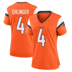 Women's Sam Ehlinger Denver Broncos No.4 Game Jersey - Orange