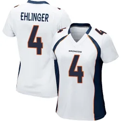 Women's Sam Ehlinger Denver Broncos No.4 Game Jersey - White