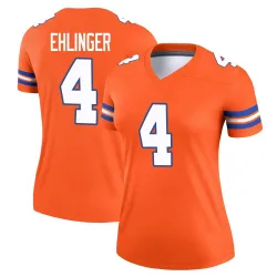 Women's Sam Ehlinger Denver Broncos No.4 Legend Alternate Mile High Collection 1977 Throwback Jersey - Orange