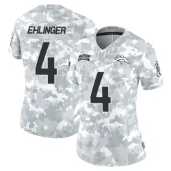 Women's Sam Ehlinger Denver Broncos No.4 Limited 2024 Salute to Service Jersey - Arctic Camo