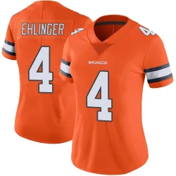 Women's Sam Ehlinger Denver Broncos No.4 Limited Color Rush Vapor Untouchable Jersey - Orange