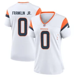 Women's Sam Franklin Jr. Denver Broncos No.0 Game 2nd Jersey - White