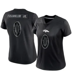 Women's Sam Franklin Jr. Denver Broncos No.0 Limited Reflective Jersey - Black