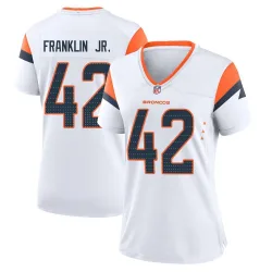 Women's Sam Franklin Jr. Denver Broncos No.42 Game 2nd Jersey - White