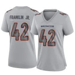 Women's Sam Franklin Jr. Denver Broncos No.42 Game Atmosphere Fashion Jersey - Gray