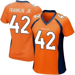 Women's Sam Franklin Jr. Denver Broncos No.42 Game Team Color Jersey - Orange